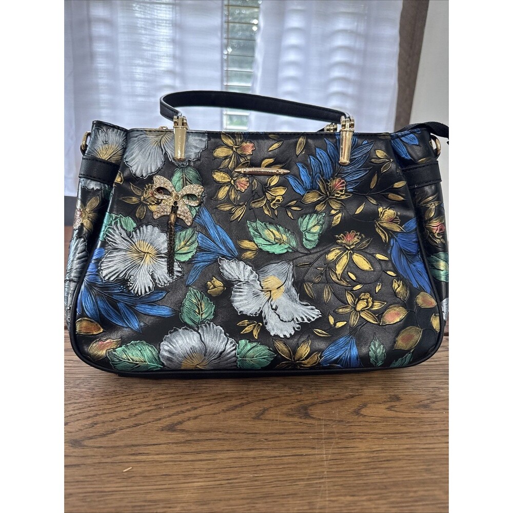 Ameri Mode Purse With Flowers With Sholder Strap New